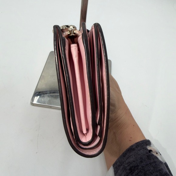 Kate Spade Pink Pineapple Print Bifold Wallet Wristlet - Picture 4 of 8